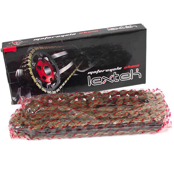 Lextek Motorcycle Drive Chain 428-106 Links Gold
