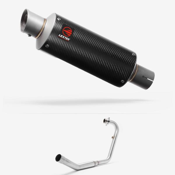 Lextek GP8C Carbon Fibre GP Stubby Exhaust System 240mm