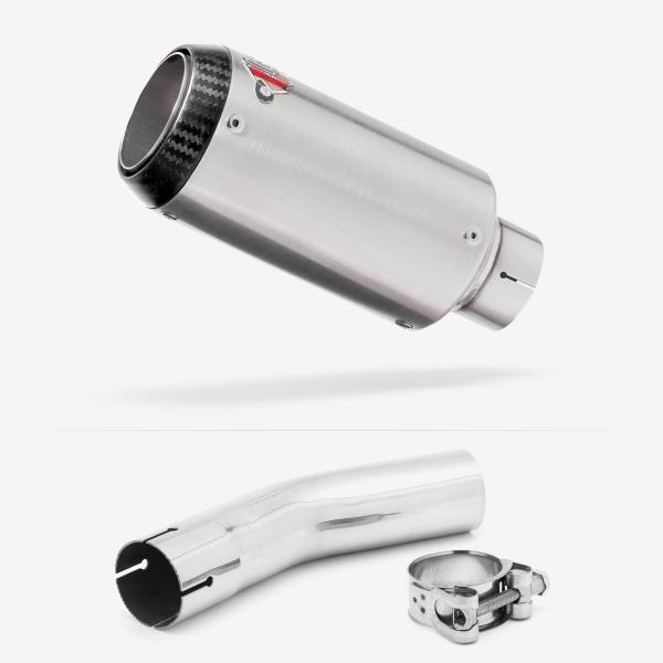 Lextek CP1 Matt S/Steel Carbon Tip Exhaust 150mm with Link Pipe