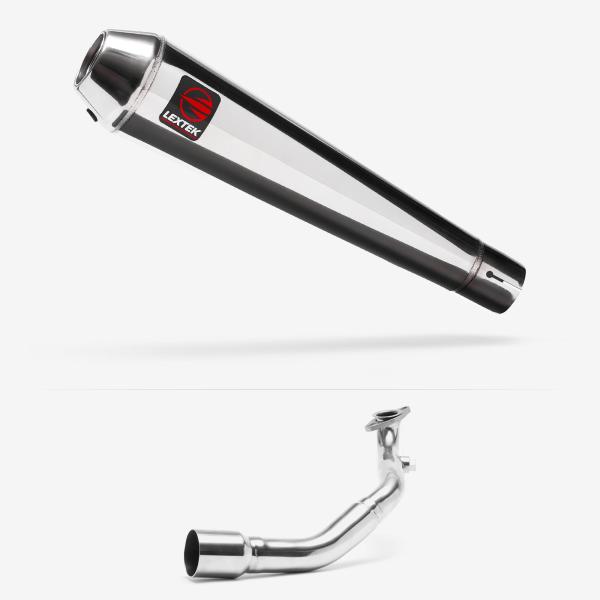 Lextek AC1 Polished Classic Exhaust System 350mm