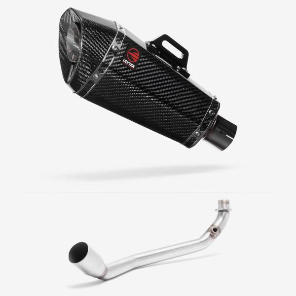 Lextek XP8C Carbon Fibre Exhaust System 210mm