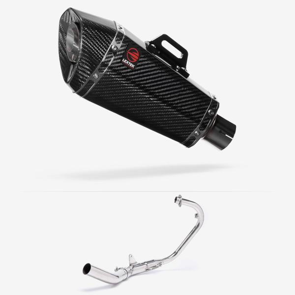 Lextek XP8C Carbon Fibre Exhaust System 210mm