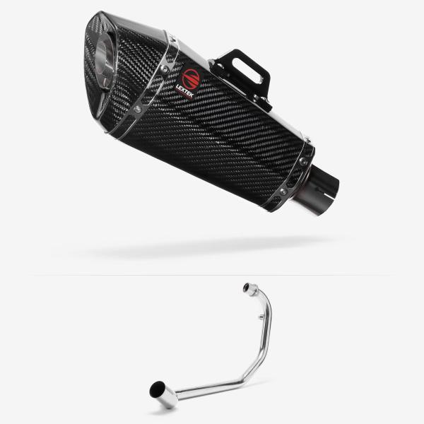 Lextek XP8C Carbon Fibre Exhaust System 210mm