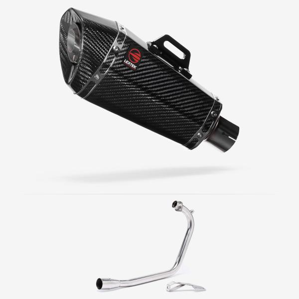 Lextek XP8C Carbon Fibre Exhaust System 210mm