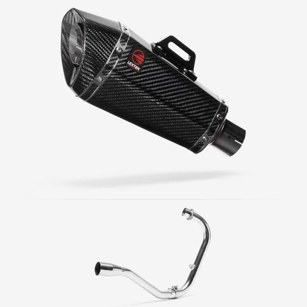 Lextek XP8C Carbon Fibre Exhaust System 210mm