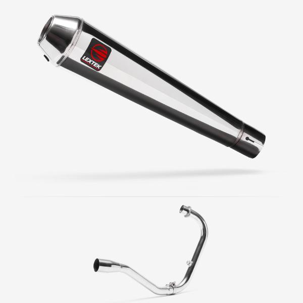 Lextek AC1 Polished Classic Exhaust System 350mm