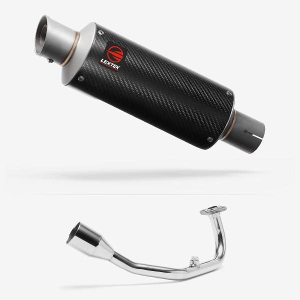 Lextek GP8C Carbon Fibre GP Stubby Exhaust System 240mm